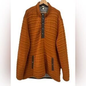 Duluth Trading Co Men's Flintlock 1/4 Snap Popover in Pumpkin - Size 2XL